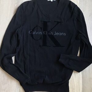 Calvin Klein V-Neck Black Sweater for Men